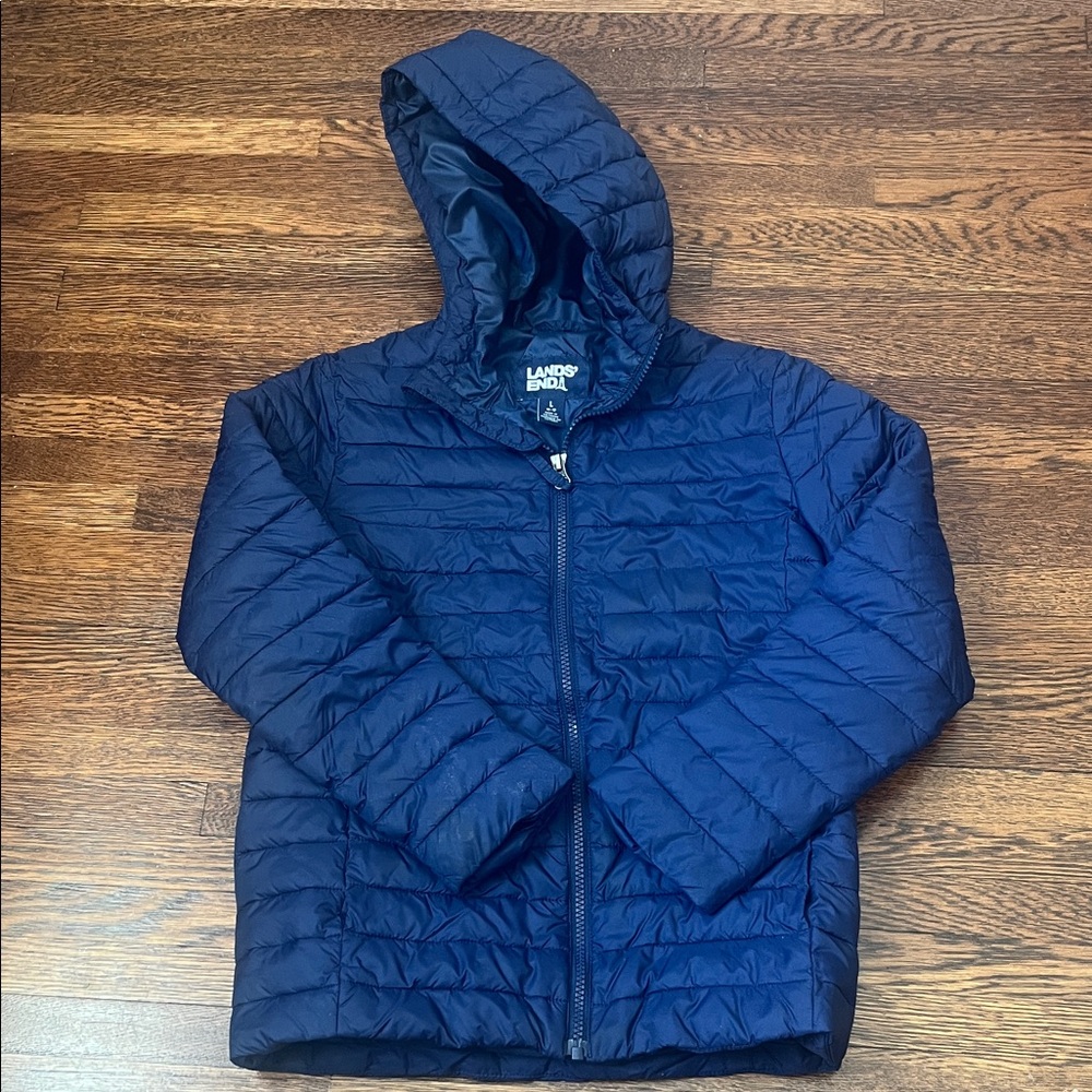 Lands' End Kids Blue Puffer Jacket